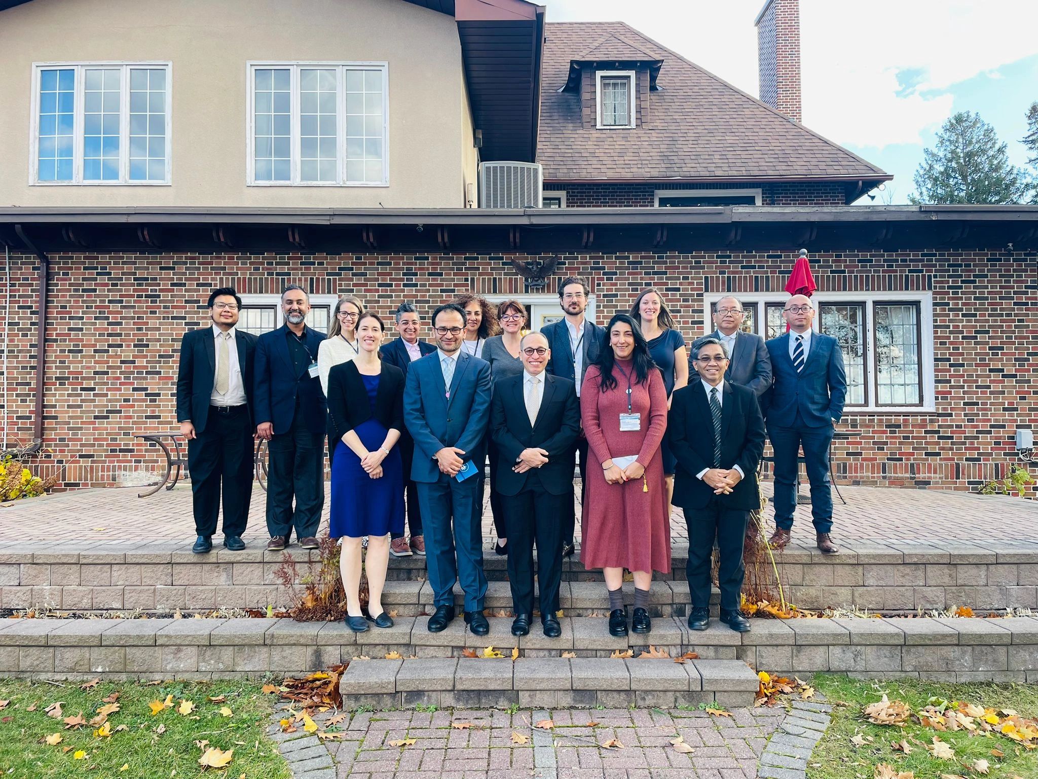 Dr. Avi Sheshachalam with AKFC Global Leaders cohort at the Indonesian Embassy in Ottawa, discussing climate financing, economic development, and balancing growth with resource extraction, November 2025